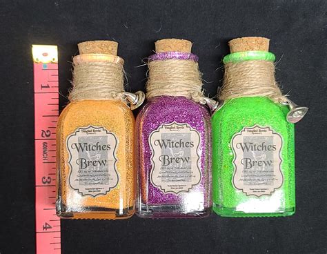 Witches Brew Halloween Potion Bottle Decor Etsy