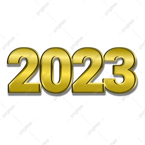 2023 골든 텍스트 2023 황금 2023 새해 복 많이 받으세요 2023 Png 일러스트 및 벡터 에 대한 무료