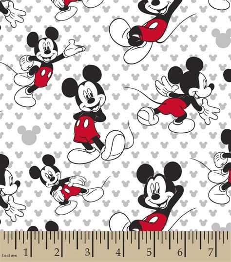 Disney Mickey Mouse Cotton Fabric Totally Mickey Toss Joann Mickey