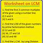 Lcm Math Worksheet