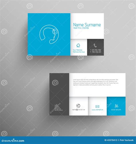 Modern Blue Business Card Template Stock Illustration Illustration Of