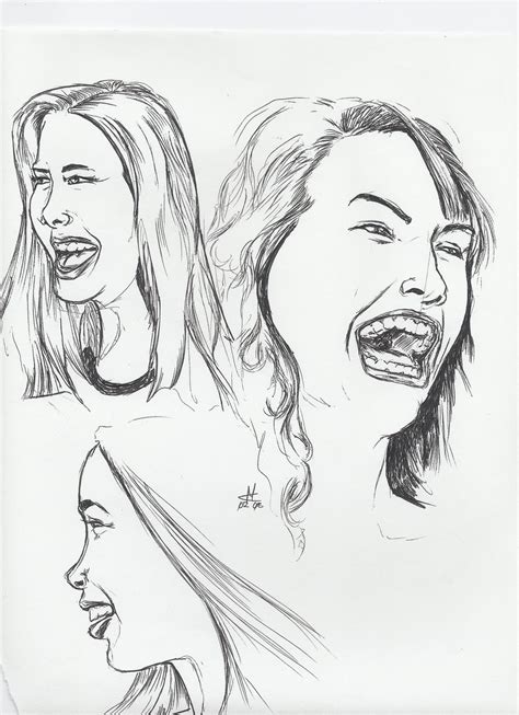 Sketches Of People Laughing By Chrisillustration On Deviantart