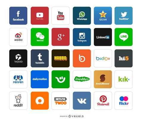 Social App Icons And Logos Vector Download