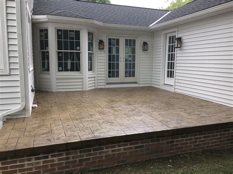 Elevated Stamped Concrete Porch In Highland Heights Ohio Concrete