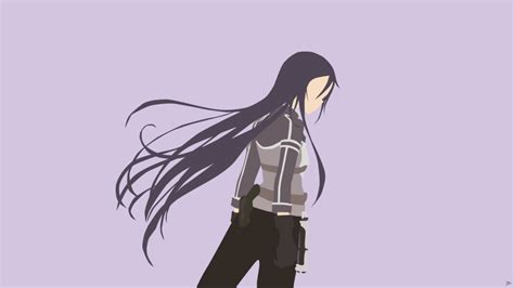 Kirito In Ggo Minimalist Wallpaper By Greenmapple17 On Deviantart Asuna