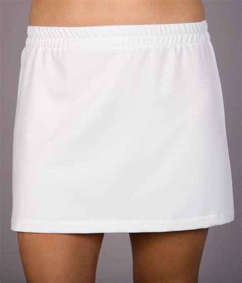 Performance White A Line Tennis Skirt No Shorts