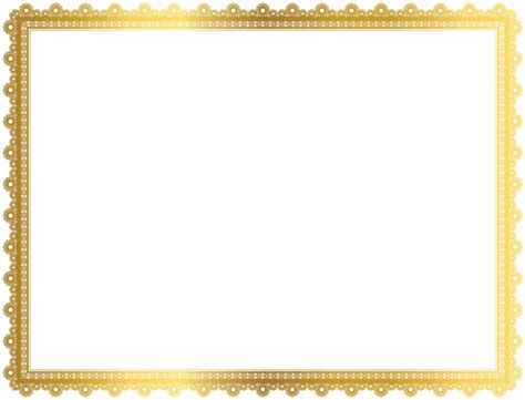Download Gold Border Frame Png Certificate Background Design In Gold