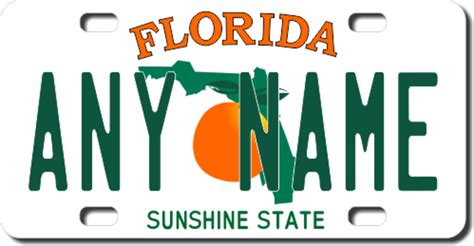 Personalized Florida License Plate For Bicycles Kids Bikes Carts