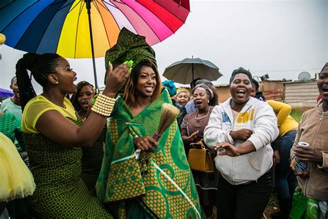 Sotho Wedding With The Bride In Green Seshweshwe South