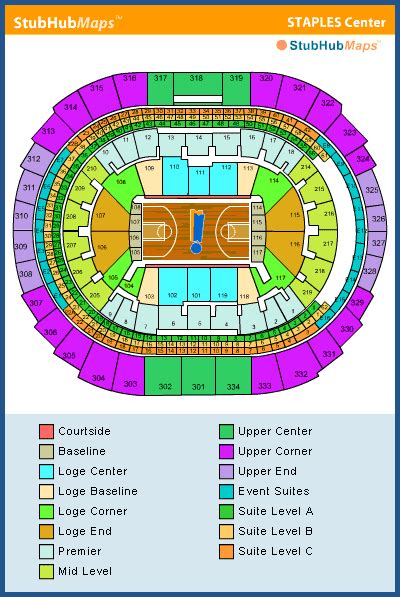 Staples Center Seating Chart Pictures Directions And History Los