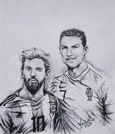 Details 70 Ronaldo Messi Sketch Super Hot In Eteachers