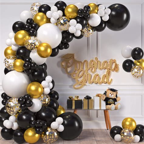 Buy 100pc Easy Diy Black White Gold Balloon Garland Kit And Arch