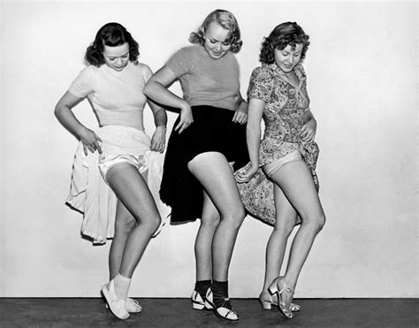 Three Women Lift Their Skirts Photograph By Underwood Archives Fine