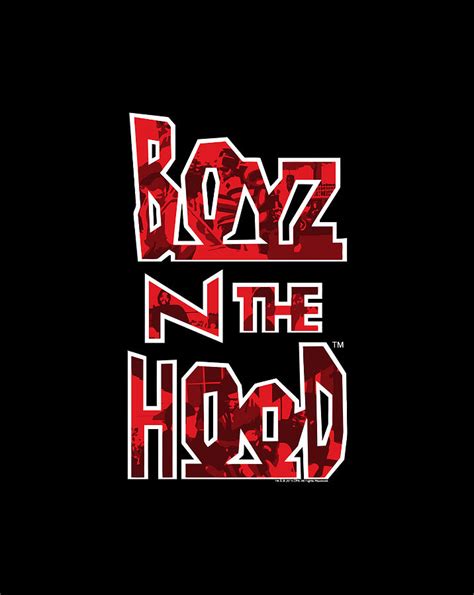 Boyz N The Hood Logo Collage Hoodie Drawing By Tintin Bjorklund