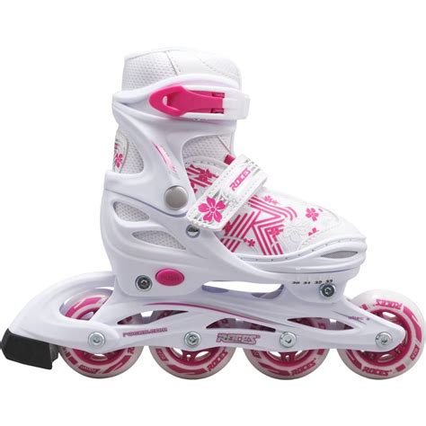 Roces Jokey 30 Adjustable Inline Skates White Pink Uk