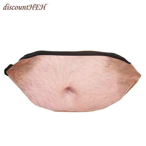 Flesh Color Creative Pack Beer Fat Belly Bum Pouch Waist Bag Funny