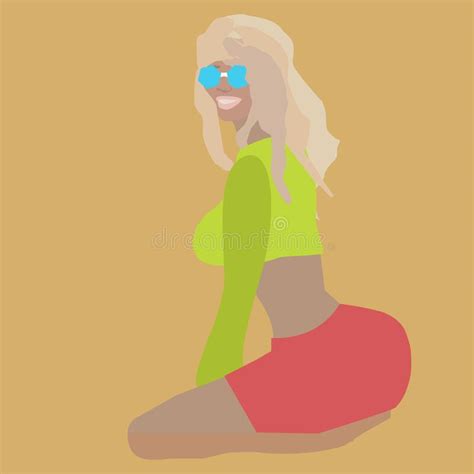 Blonde Girl On The Beach Stock Illustration Illustration Of Summer 261425122