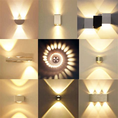 Aus stoff, mattem glas, kunststoff, metall oder exotischem edelholz. Design Wandleuchte LED Wandlampe Flurlampe Badlampe ...
