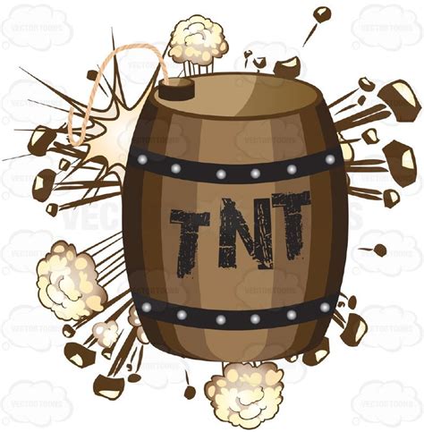 Exploding cartoon dynamite free transparent png clipart images. Wooden Barrel With TNT Written On It With Clouds and ...