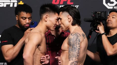 Yadong Song Vs Ricky Simon Staredown Video From UFC Vegas 72 Weigh Ins