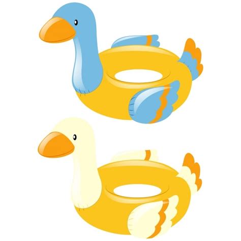 Set De Flotadores De Pato Vector Gratis