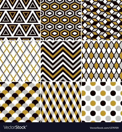 Seamless Gold Geometric Pattern Royalty Free Vector Image