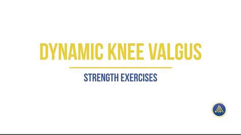 Dynamic Knee Valgus Strength Exercises Youtube