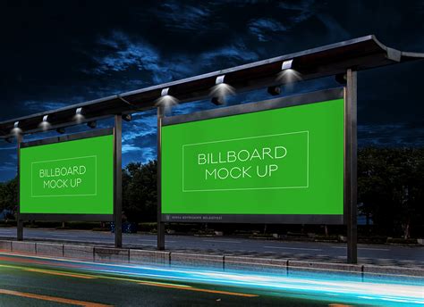 night billboard mockup mockup world