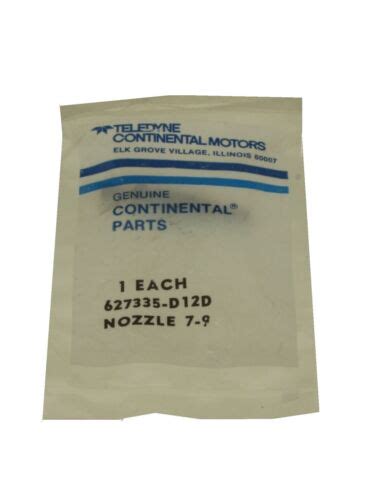New Tcm Continental Fuel Injector Pn 627335d 12d Nozzle 7 9 Sealed Io