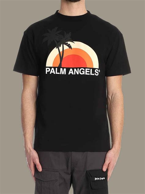 Palm Angels T Shirt Men T Shirt Palm Angels Men Black T Shirt Palm Angels Pmaa001s20413016