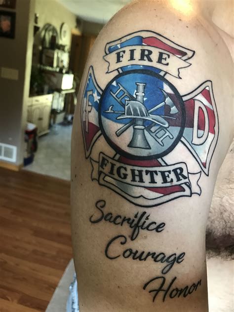 If you're looking for a rad font to go along with your cross tattoo, check our this curated collection: Firefighter tattoo | Fire tattoo, Fire fighter tattoos, Firefighter tattoo