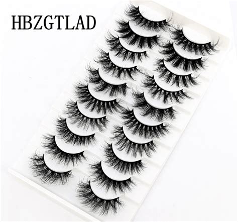 new 10 pairs 10 25mm 3d mink hair false eyelashes natural thick long full strips eye lashes