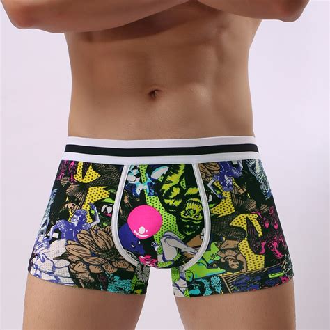Brand Underpants Men S Cotton Boxer Shorts Men Boxer Shorts Drawstring Penis Pouch Designed Gay