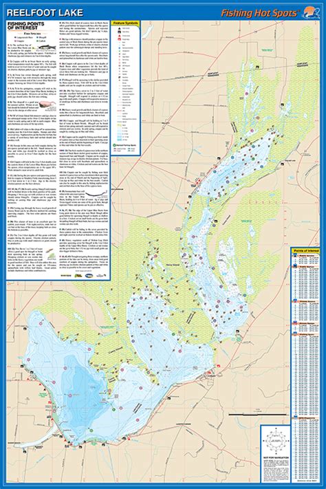 Reelfoot Lake Fishing Map Grapentin Specialties Inc Michigan