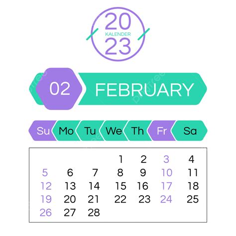 2023 Desk Calendar Monthly Calendar February Calendar February 2023