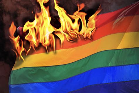 Pride Flag On Fire Photo Illustration By Todd Franson Metro Weekly