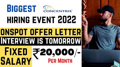 Concentrix Bulk Hiring 2022 Onspot Offer Letter Concentrix Off