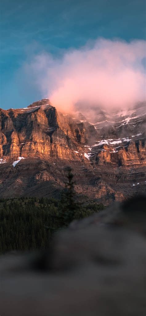 The View Of Mount Temple Banff National Park Samsu Iphone Wallpapers