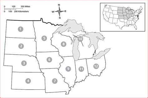 Abeka Grade 4 Geography Midwest Region States And Captials Diagram Quizlet