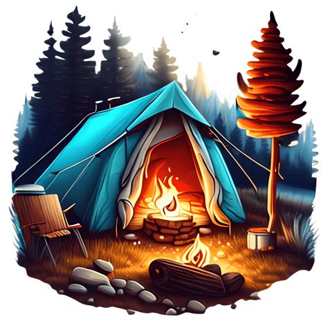 Campfire Smores Camping Graphic · Creative Fabrica