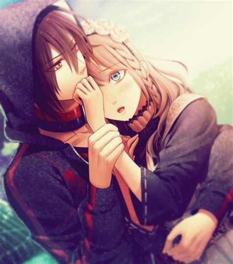 Anime Art Anime Couple Romantic Love Sweet Embrace