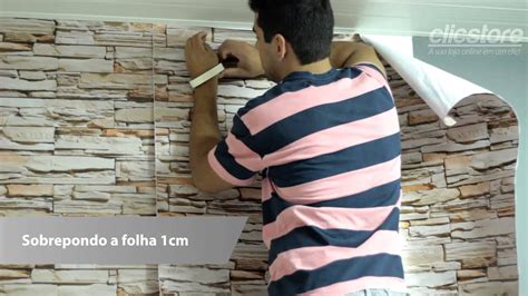 tutorial como aplicar papel de parede adesivo de parede