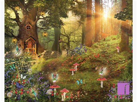 Away Wood Fairy Wall Mural | Fairy wallpaper, Wall murals, Mural