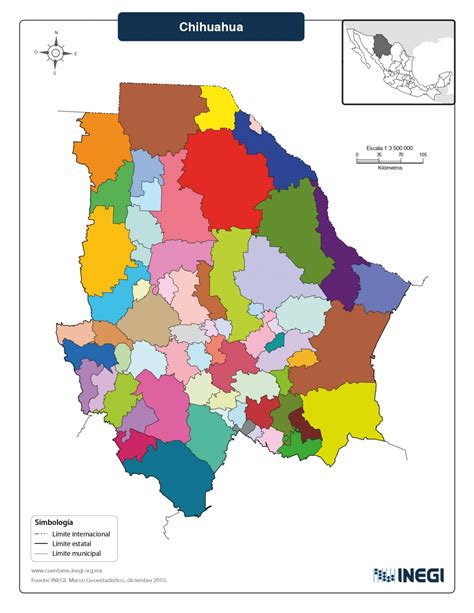 Mapa Del Estado De Chihuahua Con Municipios Mapas Para Descargar E