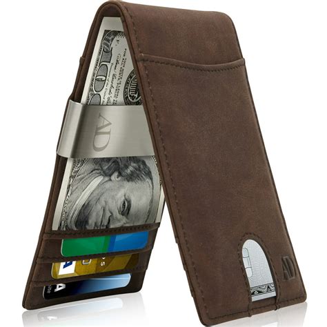 access denied slim bifold wallets for men money clip wallet rfid blocking front pocket