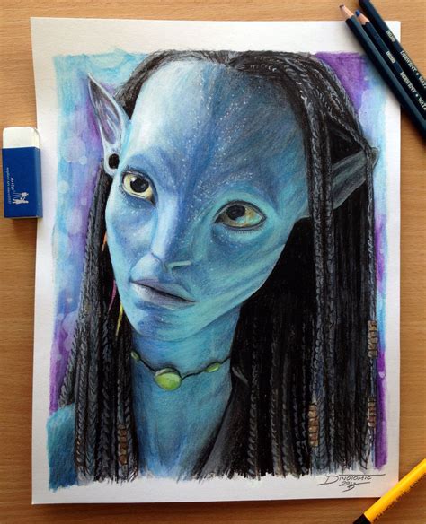 Neytiri Color Pencil Drawing By Atomiccircus On Deviantart Color