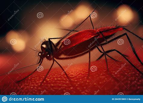 Mosquito Bite On Skin In Macro View Stock Illustration Illustration