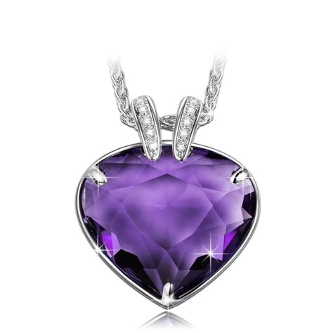 And Ever Purple Heart Pendant Necklace Valentines T Made With