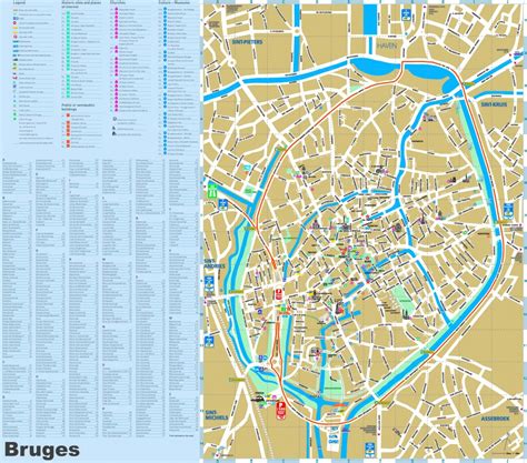 Printable Street Map Of Bruges Printable Maps