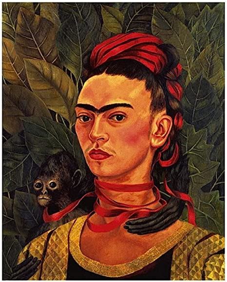 Frida Kahlo Autoritratto Con Scimmia Stampa Artistica 27 94 X 35 56 Cm Amazon It Casa E